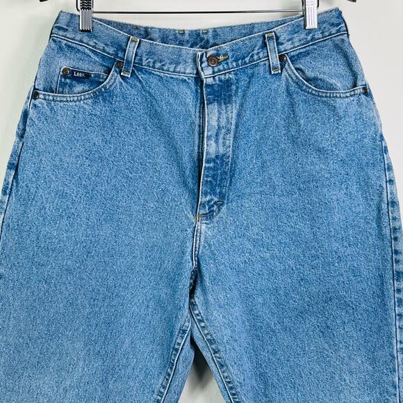 Lee Vintage Women’s 32x30 Mom Jeans 80's Blue Acid Wash Denim - Picture 2 of 10